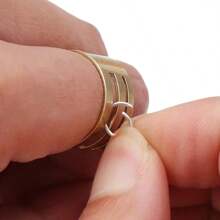 1 caja de anillos de salto, Kit de accesorios de joyería para principiantes, anillo de salto abierto, fabricación de joyas, llavero, reparación de collares con herramienta abridor 47S3 - Dorado - Ver 3