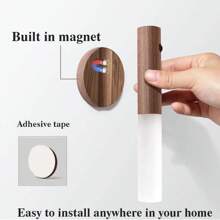 1 pièce Lampe de nuit magnétique avec capteur de mouvement sans fil, lampe de nuit rechargeable pour pièce, placard, couloir
