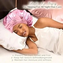 Ellitina 5件套免加热卷发器套装，含奢华缎面睡帽 - 柔软睡眠头带，适合长发，简易DIY卷发棒及配件，低过敏性，完美礼盒包装，适合女性，返校季、旅行度假必备，女士美发配件，卷发，卷发器，免加热卷发，免加热卷发，卷发器，卷发，卷发器，卷发工具，卷发器，卷发扩散器，头发，旅行，美发产品，美发工具，美发用品，理发师，理发师配件，理发店，美发设备