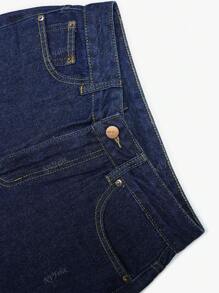 NVFelix Nouveaux jeans droits délavés polyvalents et décontractés pour femmes avec design de poches. Vêtements simples et multifonctionnels pour la rentrée scolaire