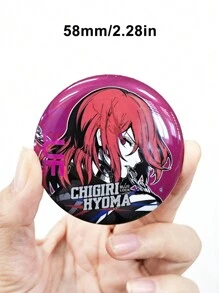 Blue Zone Football Anime Peripheral Badge, Blue Lock Awakening Double Flash Badge Series, Suitable For Gifts, Collection, Indoor Decoration, Backpack Decor