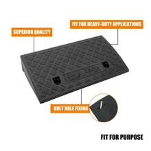 1pc Universal Heavy Duty Rubber Kerb Ramps, Multi-Purpose Driveway Ramp Wheelchair Ramps, Car Bike Threshold Vehicle Slope Ramp, 50*27*9cm - Black - View 6