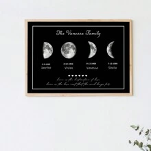 1 szt., rodzinne wydruki faz księżyca, spersonalizuj nasze rodzinne wydruki księżyca, spersonalizowane prezenty na parapetówkę dla rodziny, spersonalizowane prezenty dla par z nadrukowanymi fazami księżyca według daty, spersonalizowane fazy księżyca, spersonalizowane nadruki urodzinowe, spersonalizowane fazy księżyca, sztuka faz księżyca, prezenty rodzinne, najlepsze prezenty, prezenty dla par, prezenty rocznicowe, prezenty na rocznicę ślubu, spersonalizowana data ślubu, spersonalizowane prezenty z imionami, prezenty dla niego, bez ramek