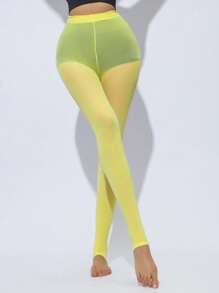 1 Pair Women Elegant Stirrup Tights, Casual Daily Wear