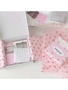 20pcs Pink Ballerina Style Bow Wrapping Paper - High Quality, Elegant Bow Design For Stationery And Floral Arrangements, Compact Size. For Bouquets, Birthdays, Wedding Gifts, Elegant Fantasy Theme Plastic Gift Wrapping, Arts & Crafts Paper, Party Decorations, Wedding Decor, Suitable For Any Occasion - Multicolor - View 5