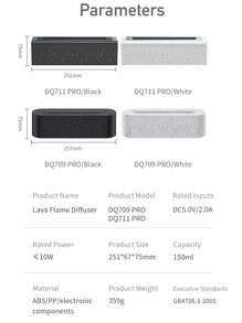 ViSSKO 7-Color Realistic Flame Aroma Diffuser | Ultrasonic Essential Oil Diffuser, 3 Auto-Off Modes, Adds Humidity & Ambiance To Bedroom, Study, Cafe - Multicolor - View 9