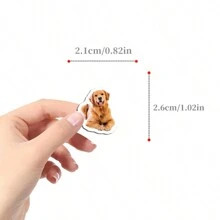 500 张金毛猎犬贴纸卷美学乙烯基贴纸高品质贴纸贴花剪贴簿、日记、笔记本电脑、保险杠、滑板、水瓶、电脑、手机贴纸可以为您的生活带来很多乐趣，是成人和儿童的完美礼物 - 彩色 - 查看 2