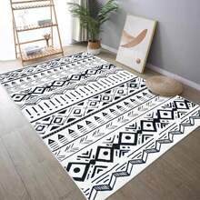 Large Geometric Moroccan Carpet Living Room Bedroom Rugs Machine Washable With Non-Slip Backing Area Rug For Nursery Dining Room Home Office - Beige - View 1
