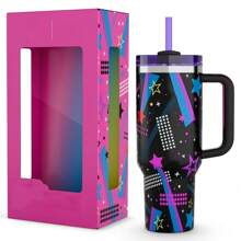 1913SINCE 1913 40 Oz H2.0 Tumbler With Handle, Double Walled Vacuum Insulated Stainless Steel Water Bottle Premium Summer Drinkware Portable Handy Flask Travel Mug Iced Coffee Cup For Outdoor Camping, Hiking, Driving, Travel, Perfect Gift Idea, G Iced Coffee Cup For Outdoor Camping, Hiking, Driving, Travel, Perfect Gift Idea, Perfect For Gift Giving, Mother's Day Gift! - d款 - 查看 2