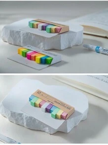 Giấy ghi chú siêu nhỏ, dễ dán, có thể xóa bằng bút dạ, màu sắc nhẹ nhàng, thích hợp cho sổ tay, nhật ký, sổ kế hoạch, lý tưởng cho đồ dùng học tập và đồ dùng tựu trường. - Nhiều màu - Xem 6