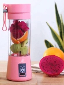 Licuadora portátil de Frutas Taza Mezcladora de Botella de Eléctrica Portátil de 400 Ml USB Procesadora Portátil - Rosa - Ver 3