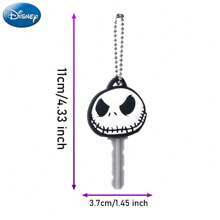 Disney 1PC Disney Officially Licensed Keychain Jack Cartoon Image Cute Backpack Car Key Key Ring Accessories Exquisite Hundred Dress Pendant Pendant Desktop Creative Ornament Decorations Birthday Anniversary Gift For Friends And Family Car Accessories Bag Charm Backpack For School