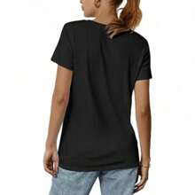 Cartoon Print Crew Neck Casual Short Sleeve T-Shirt, Tiger Head Face Colorful Art Wild Zoo Animal T-Shirt Women Tops