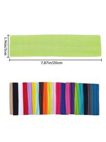 Diadema elástica de unicolor estilo explosión, ideal para yoga y deportes, banda para el cabello que absorbe el sudor, turbante, diadema ancha para hombre y mujer, ideal para fitness, running, yoga. Juego de diademas para decoración del hogar, baño, verano y vuelta al colegio.