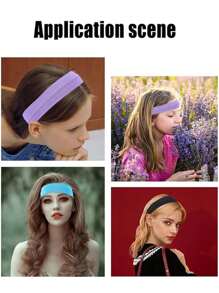 Diadema elástica de unicolor estilo explosión, ideal para yoga y deportes, banda para el cabello que absorbe el sudor, turbante, diadema ancha para hombre y mujer, ideal para fitness, running, yoga. Juego de diademas para decoración del hogar, baño, verano y vuelta al colegio.