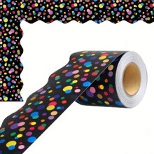 1 Roll 32.8 Feet Black Bulletin Board Borders, Scalloped Black Classroom Borders For Bulletin Board, White Board, Cork Board, Locker, Room Decor, Desk Decor And Classroom Decor,Classroom Decor,Office Decor,Room Decor,Home Decor,Wall Decor,Bathroom Decor,Bedroom Decor,Room Decoration Stuff,Posters