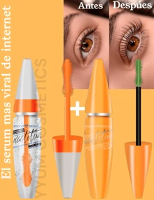 Kit 2pz Serum y Rimel Exactitud Naranja Diamond Beauty El serum mas viral de internet gel transparente pestañas rimel alargador - transparente - Ver 2