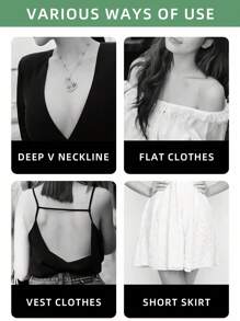 36 pièces Bandes de fixation double face de mode pour femmes, ruban transparent invisible, autocollants transparents sans couture pour col de chemise, convient aux vêtements et au corps, tous les tissus et types de peau, accessoires de sous-vêtements pour femmes, appropriés pour les centres commerciaux, les voyages, le travail quotidien et d'autres lieux publics