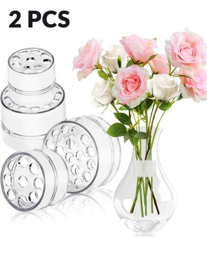 [2-4 Pcs] Spiral Flower Stem Holder, Spiral Flower Stem Rack, Vase Decor DIY Floral Bouquet Wrap Tool, Flower Arranging Tool, Bouquet Vase Rack For Wedding (Flowers Not Included) Home Decor Room Decor Flower Vase Glass Vase