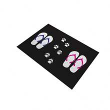 Tapete De Porta Divertido Capacho 60x40 Chinelos Casal CA001601 - Multicolorido - Visão 2