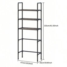 Estante de almacenamiento 3 NIVEL para el baño de pie para el piso del inodoro - Blanco - Ver 10