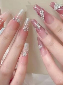 30 件 3 毫米迷你菱形指甲水钻高品质闪亮锆石指甲水钻 3D 美甲水晶水钻饰物指甲设计美甲宝石平底水钻用于制作美甲用品指甲 - 白色 - 查看 6