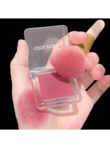 coolstory 4 色腮红盘 + 4 支腮红刷（A 套装），哑光效果，易于晕染，防水防汗，有助于提升肤色 - 四色腮紅組合一套 - 查看 1