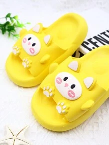1 Pair Fashion Cartoon Soft Slippers, Cute Baby Kids Summer Indoor Outdoor Anti-Slip Thick Sole Sandals