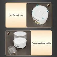 360° Rotatable Cereal Grain Rice Sealed Storage Container Box Dispenser Large Organizer Tank Kitchen - White - View 9