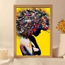 1pc Colorful Graffiti Canvas Wall Art Painting,Wallpaper Poster,Ideal Gift For Bedroom Living Room Corridor, Wall Art, Wall Decor, Room Decoration,Desktop Decoration,Water Proof Uitable For Bedroom, Living Room, Study Room, Hotel Bar, Corridor, Waterproof Mural