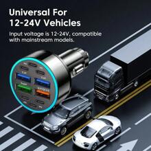 USB C 车载充电器 100W 多端口快速充电 C 型车载充电器兼容 iPhone C 型车载电话充电器适配器