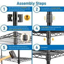 5 Tier Metal Wire Rack Free Standing Shelving Unit Adjustable Heavy Duty Storage - 1 - View 6
