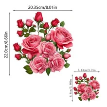 美丽玫瑰花图案，适合男士、女士、动漫、运动装、衬衫、T 恤、圣诞礼物、转印、热敏打印、DIY 服装熨烫补丁、连帽衫、背包、帽子、枕头等。