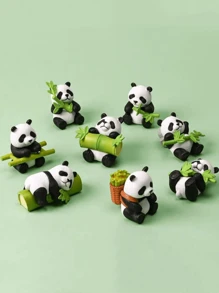 Cute Realistic Panda Figurine, Creative Home Decor Accessory, For Desk, DIY Crafts, Car Dashboard, Garden Holiday Decoration, Multifunctional, Suitable For Various Room Decorations