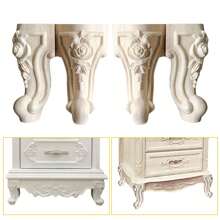4x patas de muebles de madera, patas de muebles, patas de gabinete, patas de sofá, patas de mesa, patas de sofá, patas de muebles - color de la madera - Ver 4