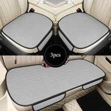 Breathable Ice Silk Car Seat Cushion Non-Slip And Wear-Resistant Solid Color Ice Silk Car Seat Cover, Universal Fit Most Cars - Đệm sau màu hồng - Xem 2