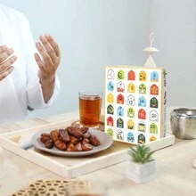 5 szt. 30-dniowe pudełko na prezenty z odliczaniem owiec gwiazdy wzór księżyca papier niespodzianka pudełko na kalendarz adwentowy pudełko na urodziny prysznic artykuły imprezowe pakowanie prezentów