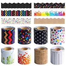 1 Roll 32.8 Feet Black Bulletin Board Borders, Scalloped Black Classroom Borders For Bulletin Board, White Board, Cork Board, Locker, Room Decor, Desk Decor And Classroom Decor,Classroom Decor,Office Decor,Room Decor,Home Decor,Wall Decor,Bathroom Decor,Bedroom Decor,Room Decoration Stuff,Posters