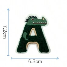 26 件可爱卡通动物和字母刺绣补丁，创意 DIY 用品，适用于铅笔盒、文具、姓名标签、背胶