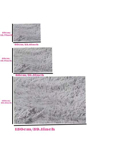 1pc Deluxe Zachte Plush Tapijt 1cm Sponge Lining, Fluffy Vloer Mat Bedroom, Living Room, Cushioned Non Slip Vloerkleed Home Outdoor Picnic, Balcony, Study view 10