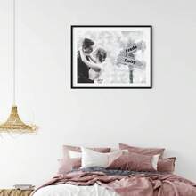 1 szt., niestandardowa dekoracja ścienna ze zdjęciami ślubnymi, najlepszy prezent dla pary, spersonalizowana sztuka ze zdjęciami rodzinnymi na ścianie, prezent na płótnie rodzinnym, prezent rodzinny, najlepszy prezent, prezent dla pary, prezent rocznicowy, prezent na rocznicę ślubu, niestandardowa data ślubu, niestandardowy prezent z imieniem, prezent dla niego, bez ramki