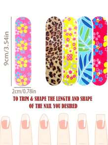 50pcs Dual-Sided Durable Portable Mini Nail Files, Suitable For Natural And Artificial Nails, Compact Colorful Design For Manicure & Pedicure