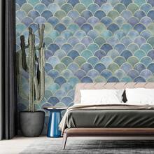 Vintage Colorful Peel And Stick Wallpaper Gold Line Self Adhesive Removable Wallpaper Vinyl Contact Paper For Decorative Bedroom Bathroom Home Wall (17.3"X236")