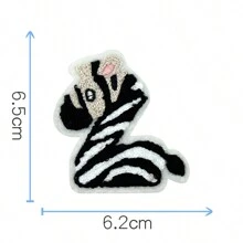 26 件可爱卡通动物和字母刺绣补丁，创意 DIY 用品，适用于铅笔盒、文具、姓名标签、背胶