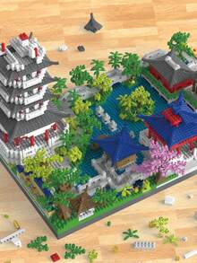 杭州西湖微粒积木玩具套装，适合作为节日或生日礼物 - 彩色 - 查看 12