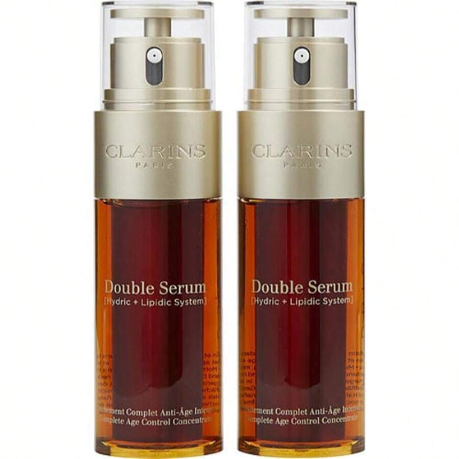 Clarins Cardamom, Thyme, Amalfi Lemon, Caraway, Patchouli Women Travel Set: 2 X Double Serum Complete Age Control Concentrate 50Ml/1.6Oz --2 Pcs 1987  1.6 Oz