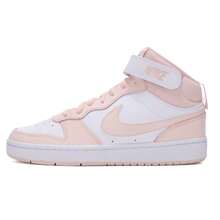 Nike 女士 COURT BOROUGH MID 2 (GS) 中帮运动鞋，轻便舒适，适合日常及户外休闲穿着，CD7782-122 - 白/迴聲粉 - 查看 4