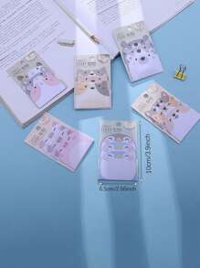 3pcs Cartoon Animal Pattern Sticky Note - Grey - View 4