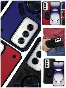 FUNDA CON ANILLO USO RUDO O CON CLIP PARA OPPO RENO 12 5G - Negro - Ver 5