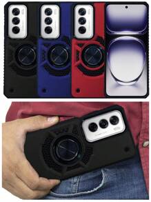FUNDA CON ANILLO USO RUDO O CON CLIP PARA OPPO RENO 12 5G - Negro - Ver 4